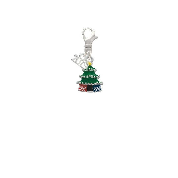 1.22 in x 0.55 in Sterling Silver Antiqued Christmas Tree Charm Pendant 1.22 in x 0.55 in Sterling Silver Antiqued Christmas Tree Charm Pendant